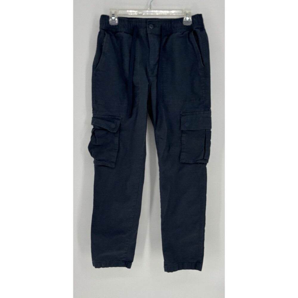 Mutual Weave Men’s M Blue Cargo Pants Elastic Waist Drawstring